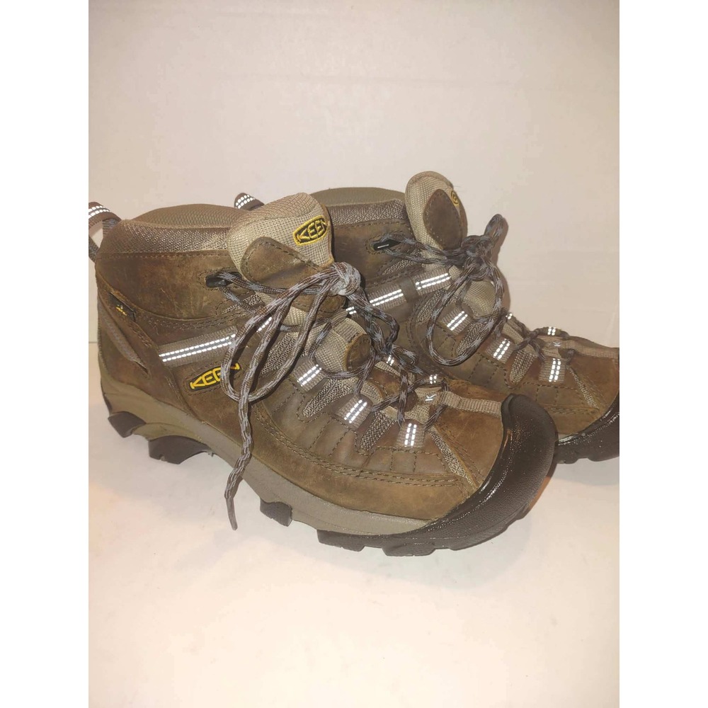 Keen Targhee II Mid Waterproof Hiking Boots Brown Leather Womens 9 1004114